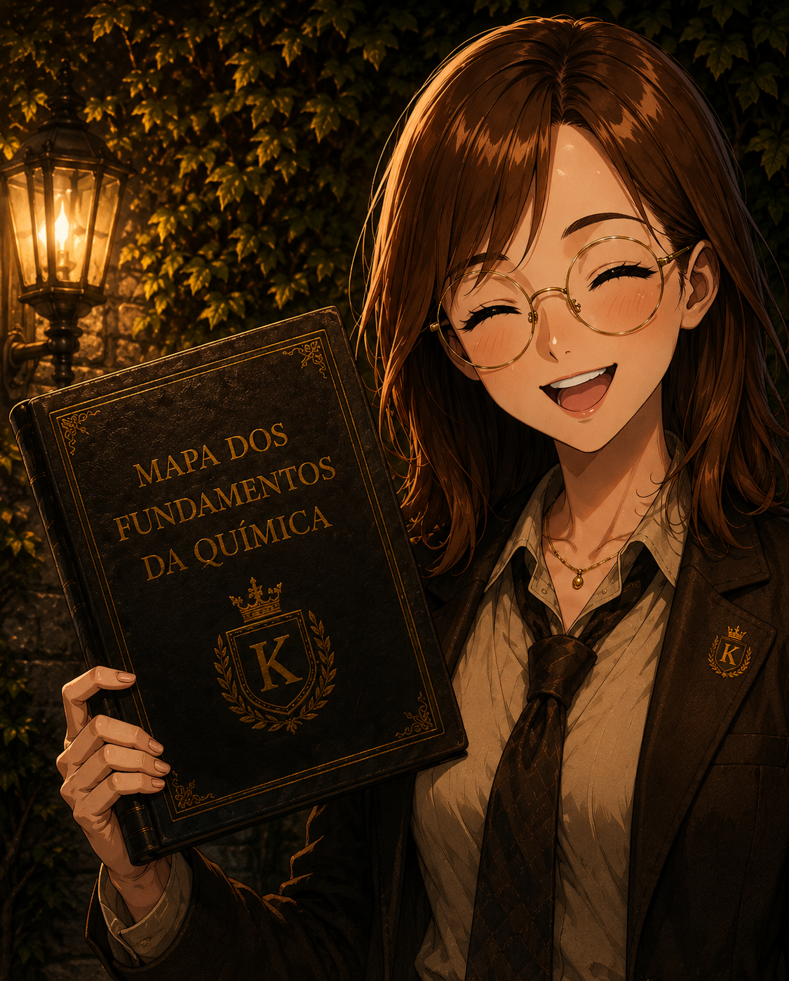 Professora Rafaela entregando o Mapa dos Fundamentos da Química