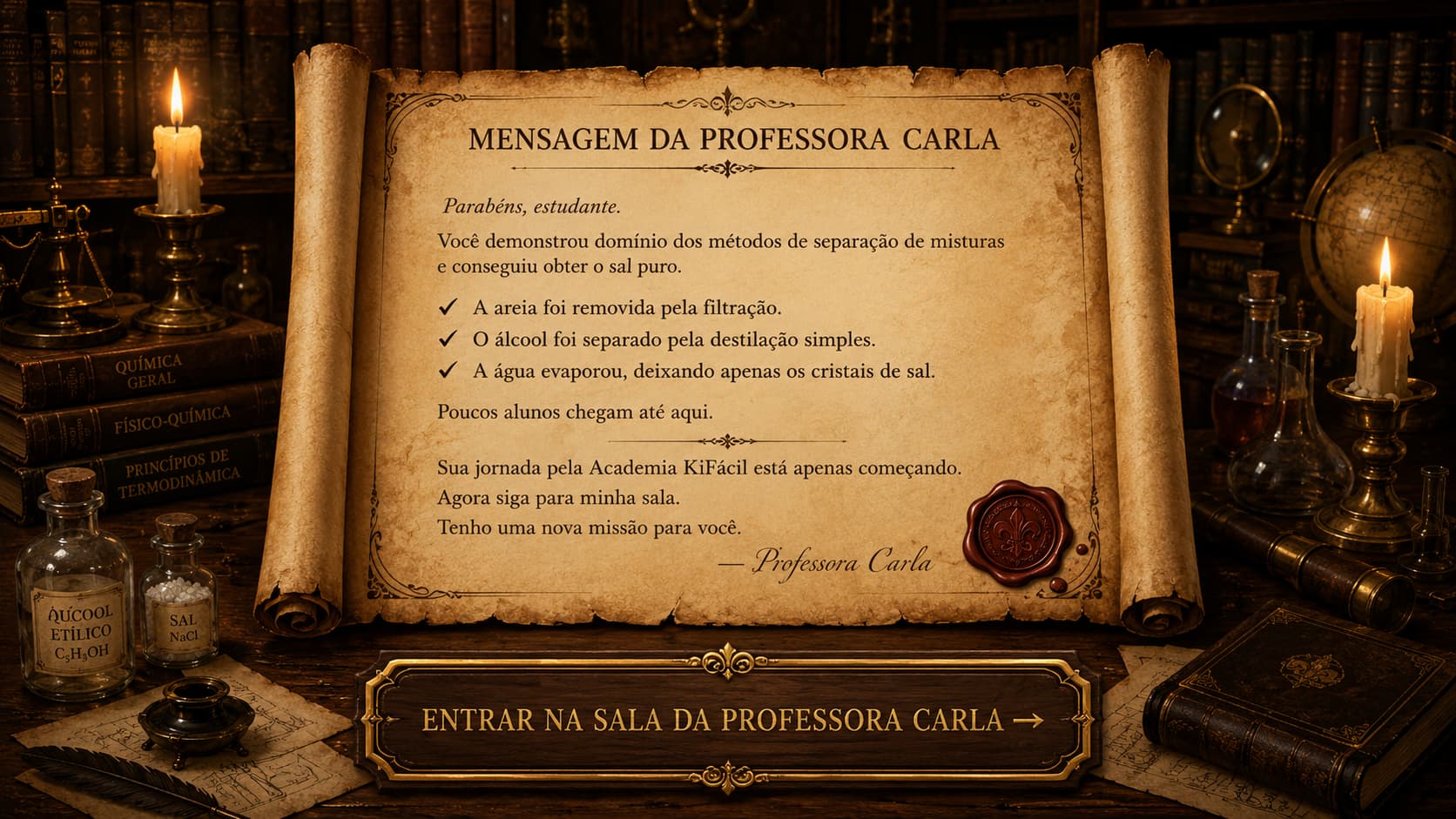 Mensagem da Professora Carla